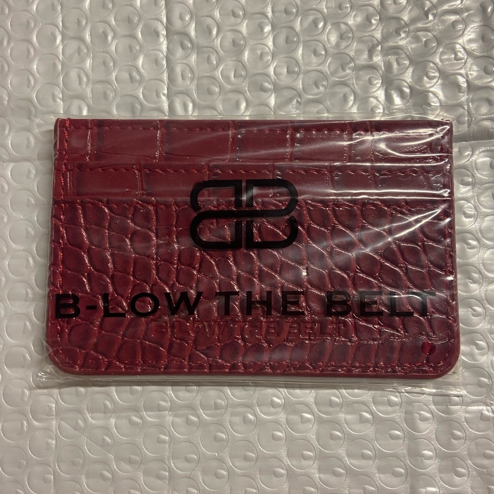 B-Low The Belt Red Croc Card Holder